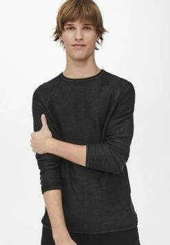 Offres 🔥 Only & Sons ONSDEXTOR RAGLAN - Pullover - Black ❤️