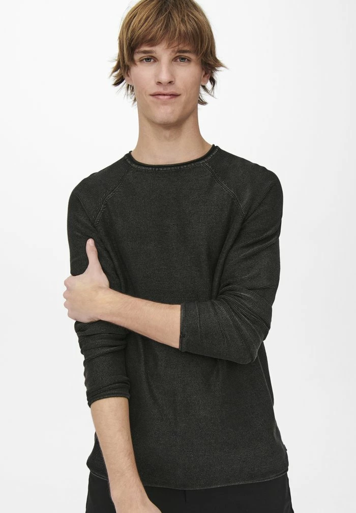 Offres 🔥 Only & Sons ONSDEXTOR RAGLAN - Pullover - Black ❤️ 1 Offres 🔥 Only & Sons ONSDEXTOR RAGLAN - Pullover - Black ❤️