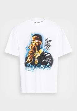 Budget ✔️ Only & Sons ONSPOPSMOKE TEE UNISEX - T-shirt Imprimé - White 🛒 -Boutique Only & Sons 0428de8f1426471f971d2b8207a4e458