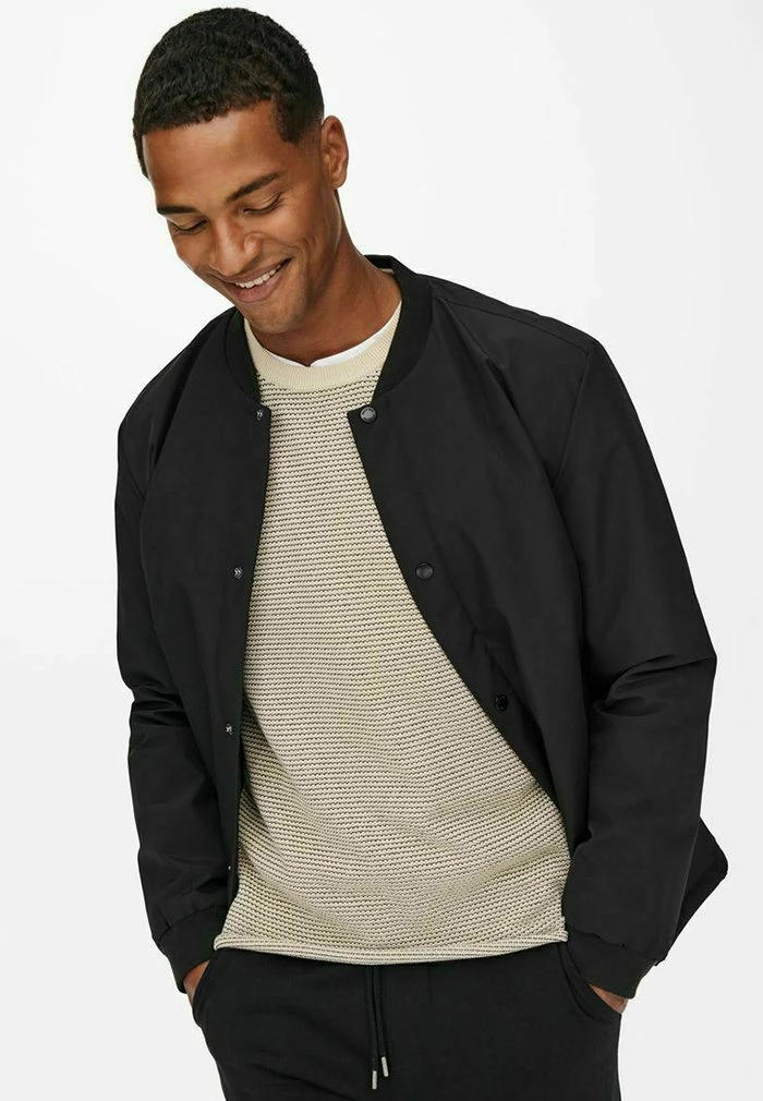 Budget 🧨 Only & Sons Blouson Bomber - Black ❤️ 5 Budget 🧨 Only & Sons Blouson Bomber - Black ❤️ – Image 5