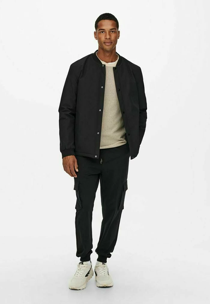 Budget 🧨 Only & Sons Blouson Bomber - Black ❤️ 2 Budget 🧨 Only & Sons Blouson Bomber - Black ❤️ – Image 2