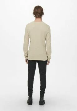 Offres 🔔 Only & Sons ONSPANTER LIFE CREW - Pullover - Beige 🧨 -Boutique Only & Sons 08542fb22992467989c80b949346ddb9