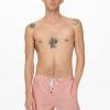 Budget 🎁 Only & Sons Short De Bain - Porcelain Rose 👍