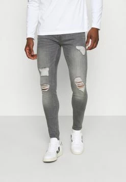 Grosses soldes 😍 Only & Sons ONSWARP LIFE SKINNY GREYST - 👖 Jeans Fuselé - Grey Denim 👍