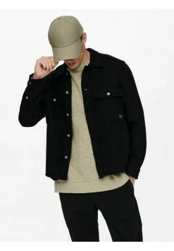 Promo 🔥 Only & Sons HEMD WOLL - Veste Mi-saison - Black 🔥 -Boutique Only & Sons 0b5c2910de114d07a09f63a3b1f94093