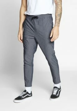 Bon marché 🔔 Only & Sons ONSLINUS CROP STRIPE - Pantalon Classique - Dark Blue 👏