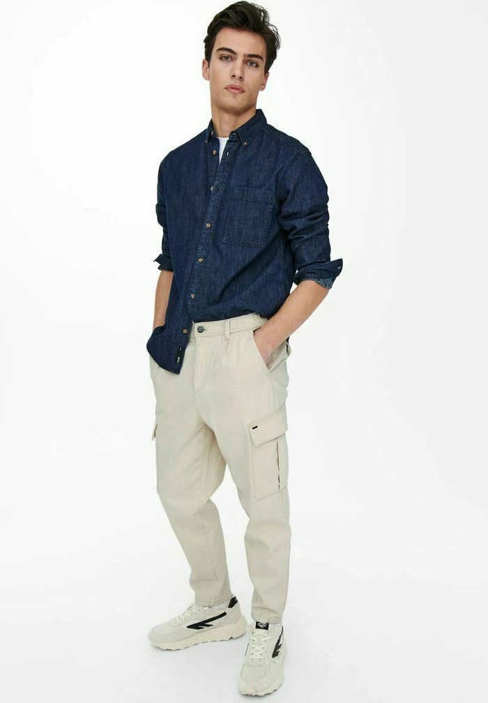 Offres 🤩 Only & Sons Pantalon Cargo - Ecru 💯 4 Offres 🤩 Only & Sons Pantalon Cargo - Ecru 💯 – Image 4