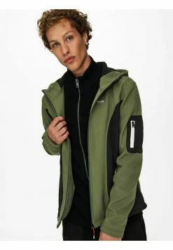 Offres 🔔 Only & Sons Sweat à Capuche Zippé - Olive Night ✔️