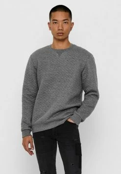 Meilleure vente ⌛ Only & Sons Pullover - Medium Grey Melange 🎉