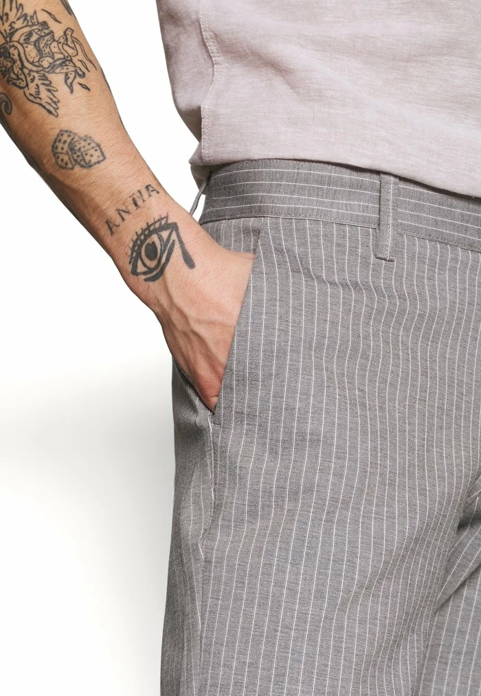 Bon marché 🧨 Only & Sons ONSMARK PANT STRIPE - Pantalon Classique - Light Grey Melange 🔔 5 Bon marché 🧨 Only & Sons ONSMARK PANT STRIPE - Pantalon Classique - Light Grey Melange 🔔 – Image 5