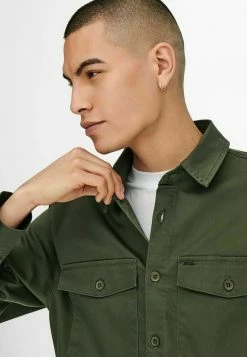 Remise 🛒 Only & Sons EINFARBIGES CARGO- - Chemise - Olive Night 👏 -Boutique Only & Sons 19cc371b67914535b10f413af727bbf0