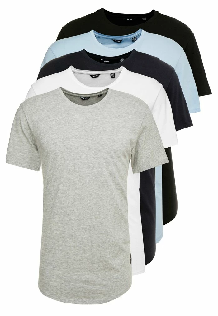 Le moins cher ⌛ Only & Sons ONSMATT 5 PACK - T-shirt Basique - Black/white/blue 🤩 7 Le moins cher ⌛ Only & Sons ONSMATT 5 PACK - T-shirt Basique - Black/white/blue 🤩 – Image 7