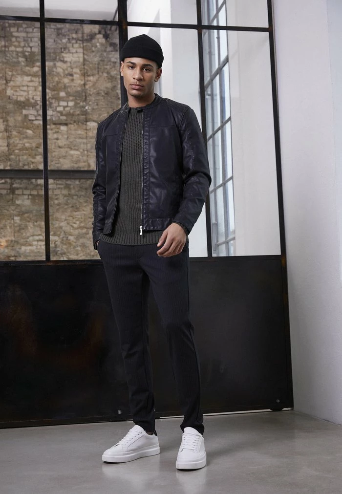 Sortie 🎁 Only & Sons ONSMARK PANT STRIPE - Pantalon Classique - Black 🤩 1 Sortie 🎁 Only & Sons ONSMARK PANT STRIPE - Pantalon Classique - Black 🤩