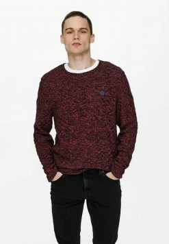 Coupon ❤️ Only & Sons Pullover - Red Ochre 🛒