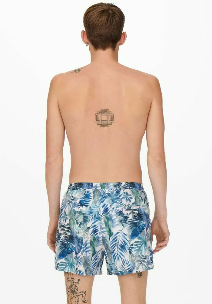 Sortie ⭐ Only & Sons GEMUSTERTE - Short De Bain -👗 Dress Blues 🔔 3 Sortie ⭐ Only & Sons GEMUSTERTE - Short De Bain -👗 Dress Blues 🔔 – Image 3