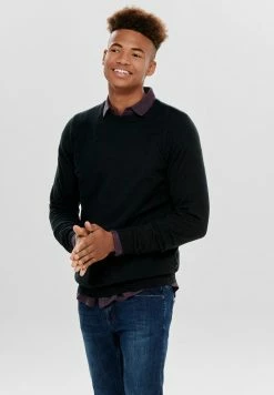 Sortie ❤️ Only & Sons ONSMIKKEL CREW - Pullover - Black ⌛