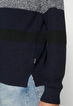 Promo 👏 Only & Sons ONSHARM STRIPE BLOCK CREW - Pullover - Dark Navy ✔️ -Boutique Only & Sons 2bb69e3fbafd401e9d1521ccf328ada8