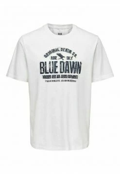 Bon marché 👏 ONLY & SONS PRINT - T-shirt Imprimé - Bright White 😍