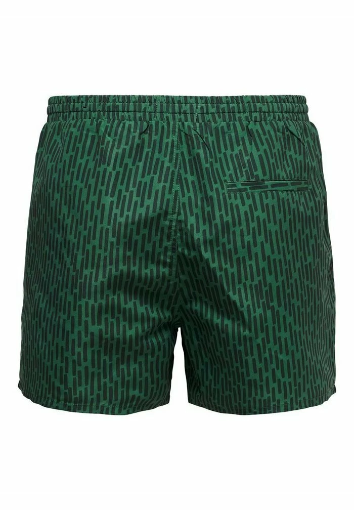 Remise 🌟 Only & Sons GEMUSTERTE - Short De Bain - Dark Green ⌛ 6 Remise 🌟 Only & Sons GEMUSTERTE - Short De Bain - Dark Green ⌛ – Image 6