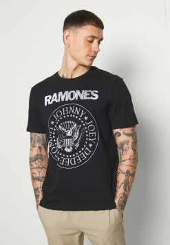 Grosses soldes ❤️ Only & Sons ONSRAMONES FRONT PRINT TEE - T-shirt Imprimé - Black ❤️