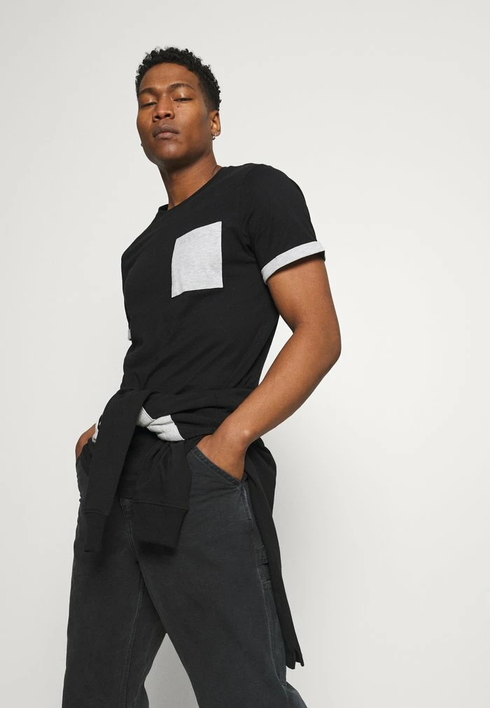 Bon marché 🤩 Only & Sons ONSMATT LIFE LONGY CONTRAST TEE - T-shirt Imprimé - Black 😍 4 Bon marché 🤩 Only & Sons ONSMATT LIFE LONGY CONTRAST TEE - T-shirt Imprimé - Black 😍 – Image 4