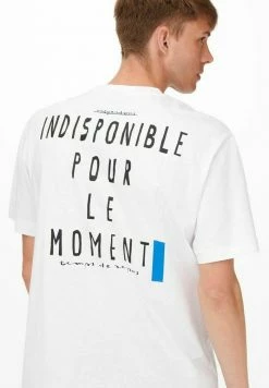 De gros 💯 Only & Sons ONSWILBERT TEE - T-shirt Imprimé - Bright White 🎁 -Boutique Only & Sons 3140b13e1f17453db6b706ddbeccf4b0