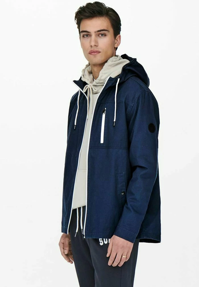 Nouveau 🎁 Only & Sons Veste Mi-saison -👗 Dress Blues 👏 5 Nouveau 🎁 Only & Sons Veste Mi-saison -👗 Dress Blues 👏 – Image 5