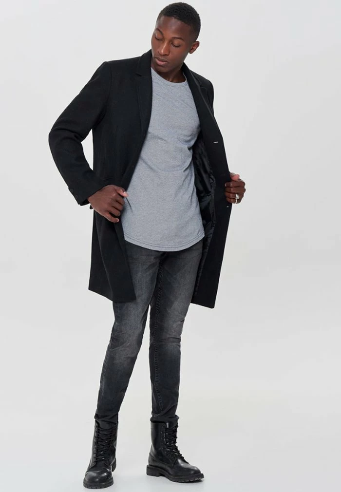 Meilleur prix ✔️ Only & Sons Manteau Classique - Black ⌛ 2 Meilleur prix ✔️ Only & Sons Manteau Classique - Black ⌛ – Image 2