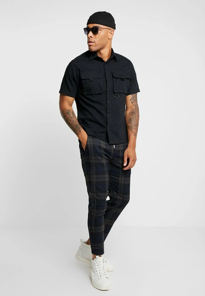 Budget 🌟 Only & Sons ONSLINUS CHECK PANT - Pantalon Classique - Dark Navy 👍 2 Budget 🌟 Only & Sons ONSLINUS CHECK PANT - Pantalon Classique - Dark Navy 👍 – Image 2