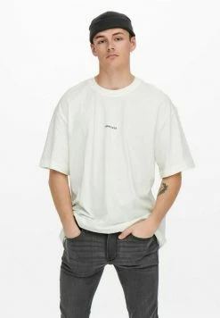 Sortie 👍 Only & Sons T-shirt Imprimé - Star White 💯