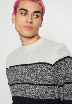 Promo 👏 Only & Sons ONSHARM STRIPE BLOCK CREW - Pullover - Dark Navy ✔️ -Boutique Only & Sons 50e47c03de804551bc101679f1a9e4de