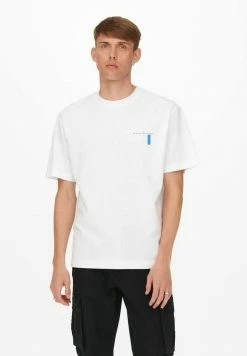 De gros 💯 Only & Sons ONSWILBERT TEE - T-shirt Imprimé - Bright White 🎁
