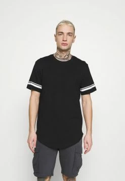 Meilleure vente 😀 Only & Sons ONSMATT LIFE LONGY STRIPE - T-shirt Imprimé - Black 🎉