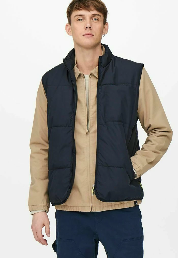 Bon marché 🧨 Only & Sons Veste Sans Manches - Dark Navy ✨ 4 Bon marché 🧨 Only & Sons Veste Sans Manches - Dark Navy ✨ – Image 4