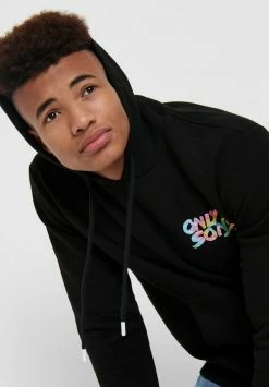 Coupon 👏 Only & Sons Sweat à Capuche - Black ✔️ -Boutique Only & Sons 58649628ecf343f9aa669920483cb452