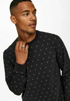 Nouveau ⌛ Only & Sons ONSKENNETH LIFE AOP SWEAT NF - Sweatshirt - Dark Navy 🔥 -Boutique Only & Sons 5b3352d85c994a50b6c25148c01466fe