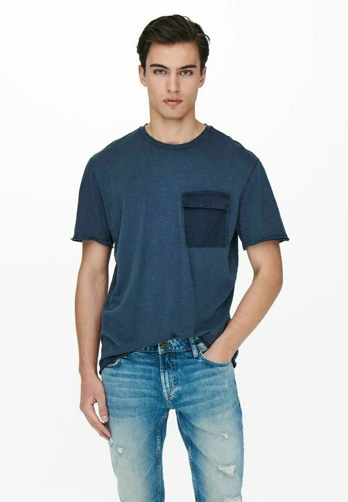 Nouveau 🎁 Only & Sons T-shirt Imprimé - Moonlit Ocean ✨ 1 Nouveau 🎁 Only & Sons T-shirt Imprimé - Moonlit Ocean ✨