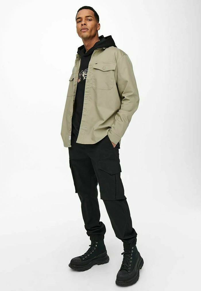 Coupon ⌛ Only & Sons EINFARBIGES CARGO- - Chemise - Chinchilla 🎉 2 Coupon ⌛ Only & Sons EINFARBIGES CARGO- - Chemise - Chinchilla 🎉 – Image 2