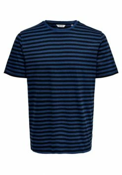 De gros 🛒 Only & Sons ONSJAMIE LIFE SS STRIPE REG TEE NOO - T-shirt Imprimé - Estate Blue 🛒