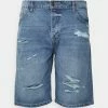 Vente flash 🔥 Only & Sons ONSAVIB LUE DAMAGE - Short En Jean - Blue Denim 😀