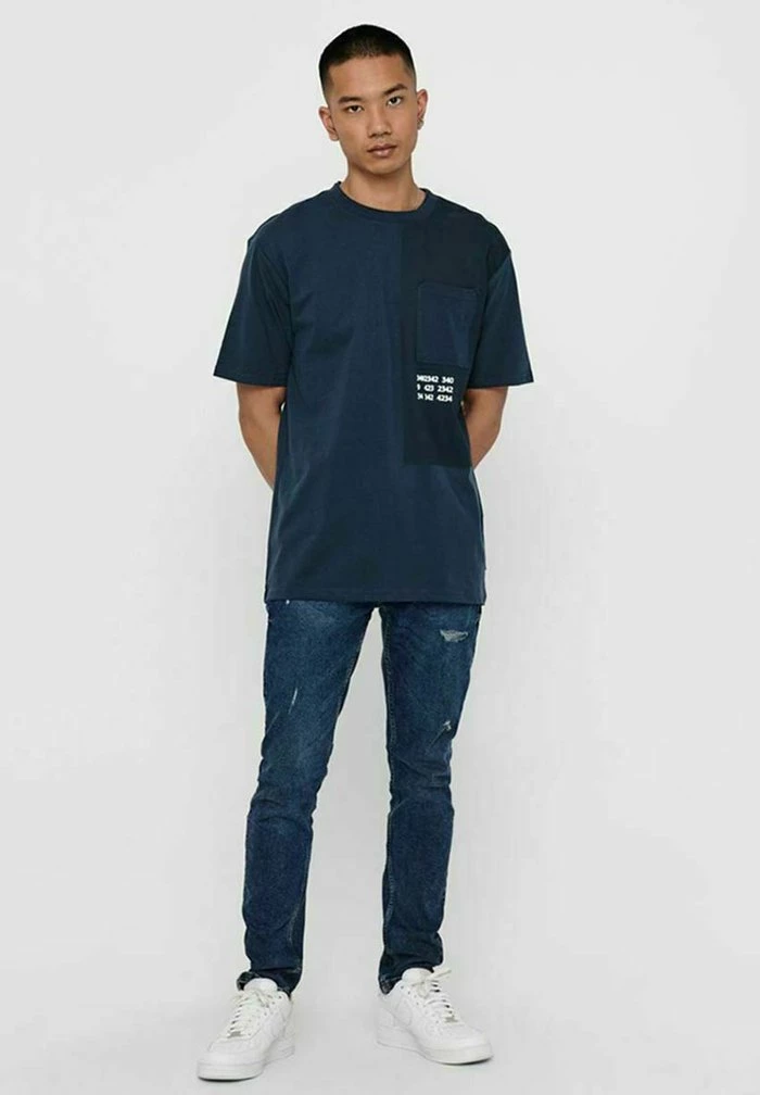 Meilleur prix ❤️ Only & Sons T-shirt Imprimé -👗 Dress Blues 💯 2 Meilleur prix ❤️ Only & Sons T-shirt Imprimé -👗 Dress Blues 💯 – Image 2