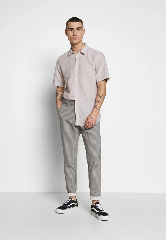 Bon marché 🧨 Only & Sons ONSMARK PANT STRIPE - Pantalon Classique - Light Grey Melange 🔔 2 Bon marché 🧨 Only & Sons ONSMARK PANT STRIPE - Pantalon Classique - Light Grey Melange 🔔 – Image 2