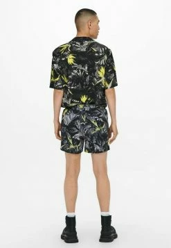 Le moins cher 😀 Only & Sons GEMUSTERTE - Short De Bain - Black ❤️ -Boutique Only & Sons 6a745e61069a478180da2314a4dd71ca