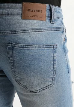 Le moins cher 💯 Only & Sons ONSSPUN BIKER - 👖 Jeans Fuselé - Blue Denim ⌛ -Boutique Only & Sons 6cf738b4f52e412f95b23597b960a267