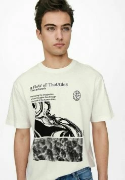 Top 10 🎁 Only & Sons T-shirt Imprimé - Star White 🎉 -Boutique Only & Sons 730549909c9d466288e8f7fb997198a2