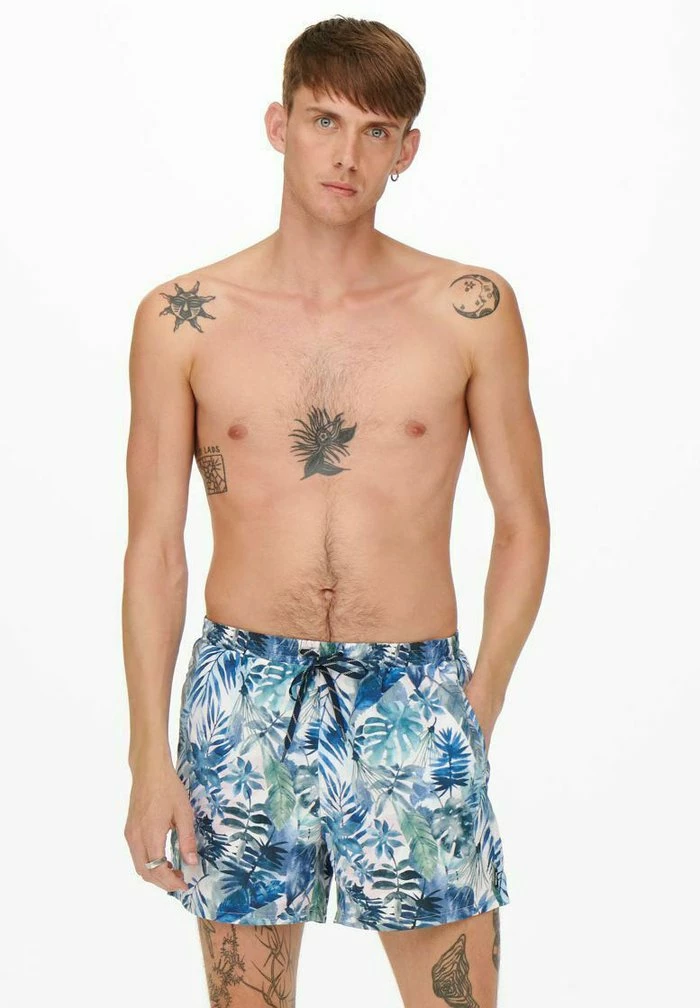 Sortie ⭐ Only & Sons GEMUSTERTE - Short De Bain -👗 Dress Blues 🔔 2 Sortie ⭐ Only & Sons GEMUSTERTE - Short De Bain -👗 Dress Blues 🔔 – Image 2