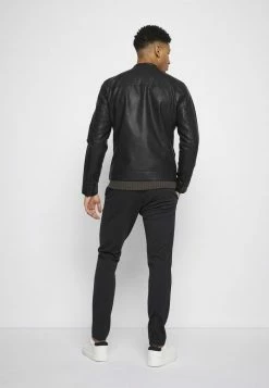 Nouveau 🛒 Only & Sons ONSMIKE RACER JACKET - Veste En Similicuir - Black 💯 -Boutique Only & Sons 7d4d81adf10a4c20a43abbc771bfa494