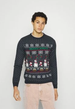 Nouveau 🔥 Only & Sons CREW JAQUARD - Pullover - Dark Navy 👍