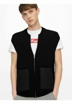 Tout neuf 🎁 Only & Sons Veste Sans Manches - Black ⌛ -Boutique Only & Sons 7fb05bd2cc6a4288b3a1c6f6ca9a1f6e