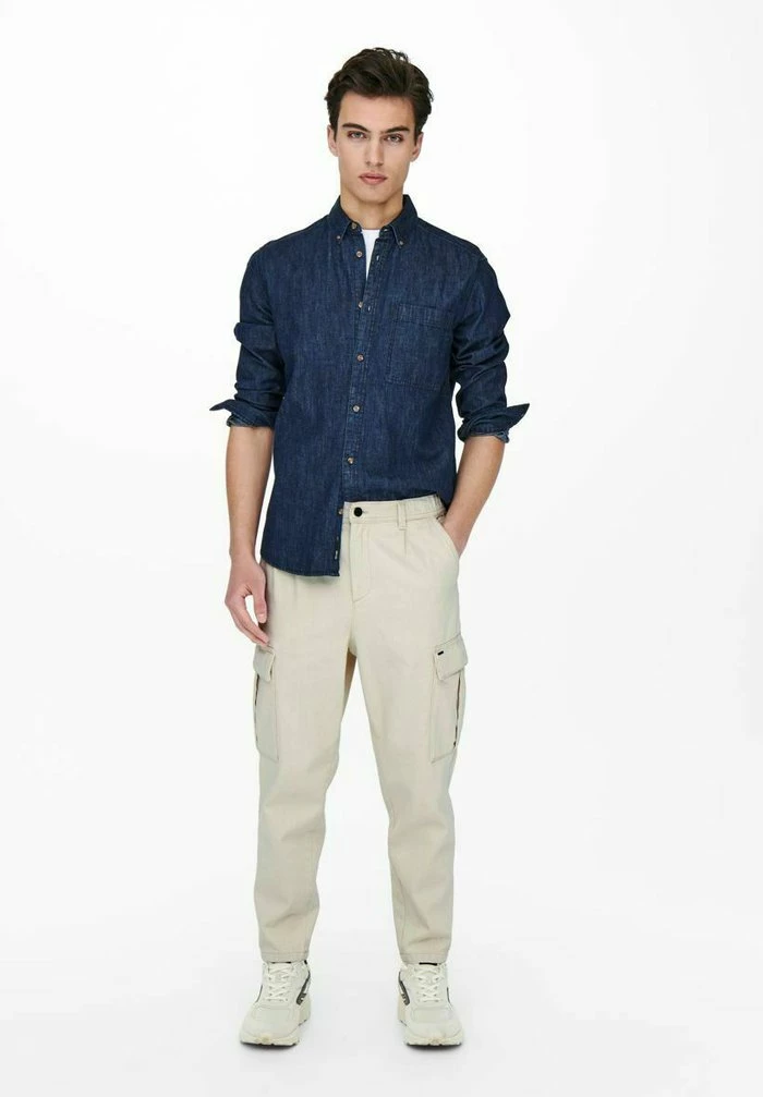 Offres 🤩 Only & Sons Pantalon Cargo - Ecru 💯 2 Offres 🤩 Only & Sons Pantalon Cargo - Ecru 💯 – Image 2